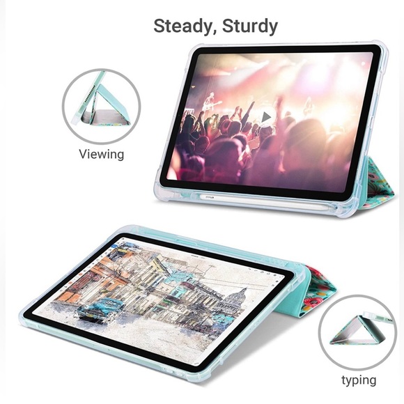 NIP iPad Air Cover for 10.9” 2020 iPad w/pencil holder - Picture 2 of 6